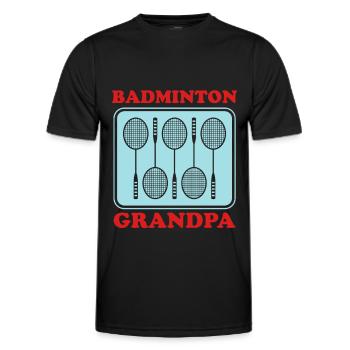Badminton Grandpa Sport Badminton Player Cadeau - T-shirt sport Homme - noir - Devant - AI Model Male 178 dark (178cm)
