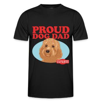 Cavapoo Dad Dog Cavoodle Dog Owner Gift - Men's Functional T-Shirt - black - Front - AI Model Male 178 dark (178cm)