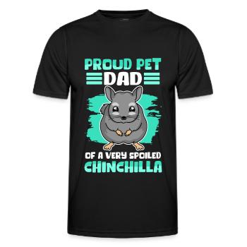 Chinchilla Dad Propriétaire Chinchillas Cadeau - T-shirt sport Homme - noir - Devant - AI Model Male 178 dark (178cm)