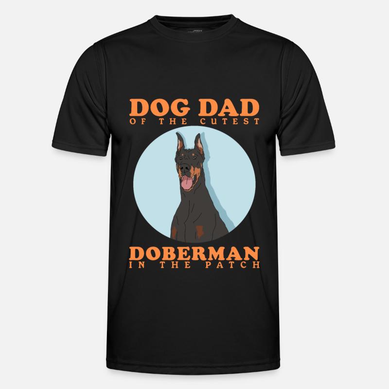 Dobermann Dad Hundepapa Hundebesitzer Geschenk Männer Funktions-T-Shirt
