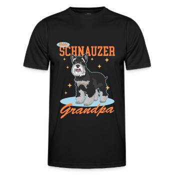 Zwergschnauzer Grandpa Schnauzer Hund Geschenk - Männer Funktions-T-Shirt - Schwarz - Vorne - AI Model Male 178 dark (178cm)