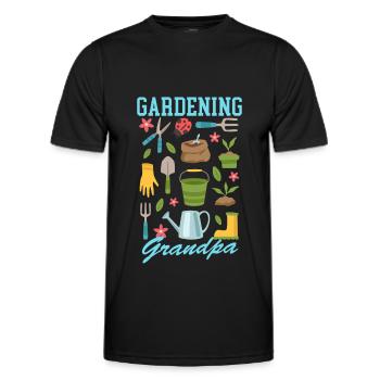 Jardin Jardinage Hobby Jardinier Grand-père Cadeau - T-shirt sport Homme - noir - Devant - AI Model Male 178 dark (178cm)