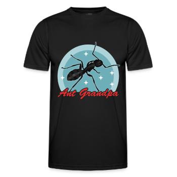 Ameisen Grandpa Ameisenzucht Ameisenfarm Geschenk - Männer Funktions-T-Shirt - Schwarz - Vorne - AI Model Male 178 dark (178cm)