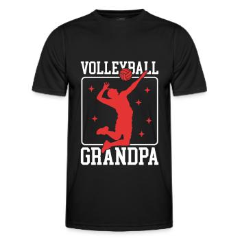 Volleyball Opa Volleyballer Geschenk - Männer Funktions-T-Shirt - Schwarz - Vorne - AI Model Male 178 dark (178cm)