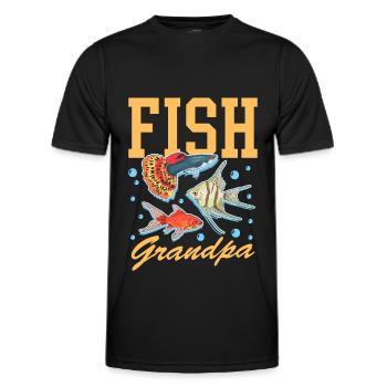 Aquarium Aquariist Aquaristics Grandpa Gift - T-shirt sport Homme - noir - Devant - AI Model Male 178 dark (178cm)