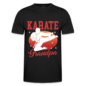Karate Grandpa Martial Arts Martial Arts Gift - Men's Functional T-Shirt - black - Front - AI Model Male 178 dark (178cm)