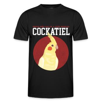 Parakeet Dad | Bird Bird Owner Gift - Men's Functional T-Shirt - black - Front - AI Model Male 178 dark (178cm)