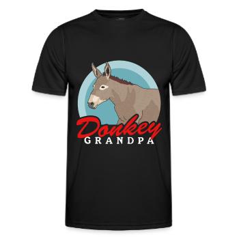 Esel Opa Eselliebhaber Eselbesitzer Geschenk - Männer Funktions-T-Shirt - Schwarz - Vorne - AI Model Male 178 dark (178cm)