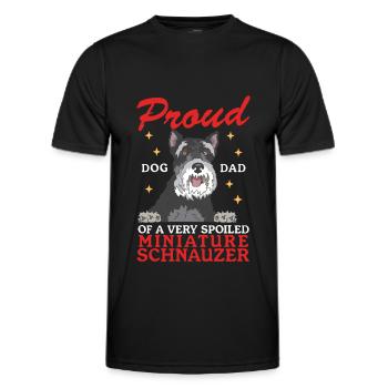 Zwergschnauzer Dad Schnauzer Hunde Geschenk - Männer Funktions-T-Shirt - Schwarz - Vorne - AI Model Male 178 dark (178cm)
