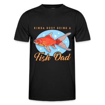 Aquarium Fish Dad Aquarist Aquaristics Gift - Men's Functional T-Shirt - black - Front - AI Model Male 178 dark (178cm)