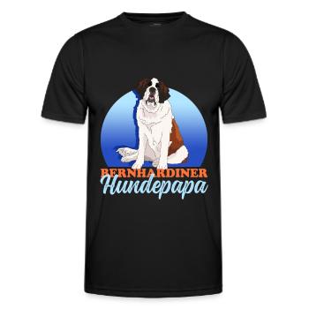 Bernhardiner Hundepapa St. Bernhardshund Geschenk - Männer Funktions-T-Shirt - Schwarz - Vorne - AI Model Male 178 dark (178cm)
