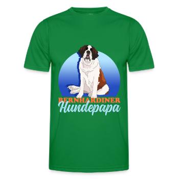 Bernhardiner Hundepapa St. Bernhardshund Geschenk - Männer Funktions-T-Shirt - Kelly Green - Vorne - AI Model Male 178 dark (178cm)