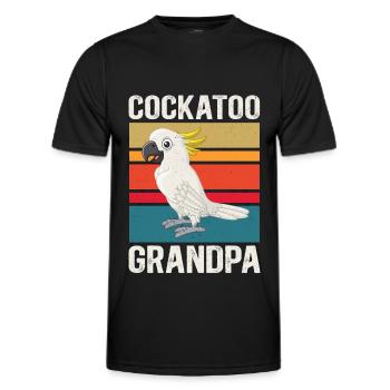 Kakadu Opa Papageien Kakadus Geschenk - Männer Funktions-T-Shirt - Schwarz - Vorne - AI Model Male 178 dark (178cm)