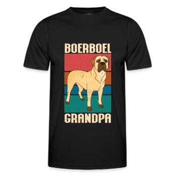 Boerboel Hunde Opa Hundebesitzer Geschenk - Männer Funktions-T-Shirt - Schwarz - Vorne - AI Model Male 178 dark (178cm)