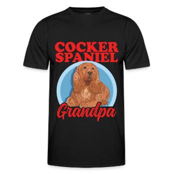 Cocker Spaniel grand-père chiens Cocker Spaniel cadeau - T-shirt sport Homme - noir - Devant - AI Model Male 178 dark (178cm)