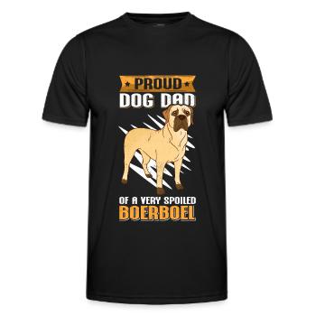 Boerboel Dad Dogs Dog Owner Gift - Men's Functional T-Shirt - black - Front - AI Model Male 178 dark (178cm)