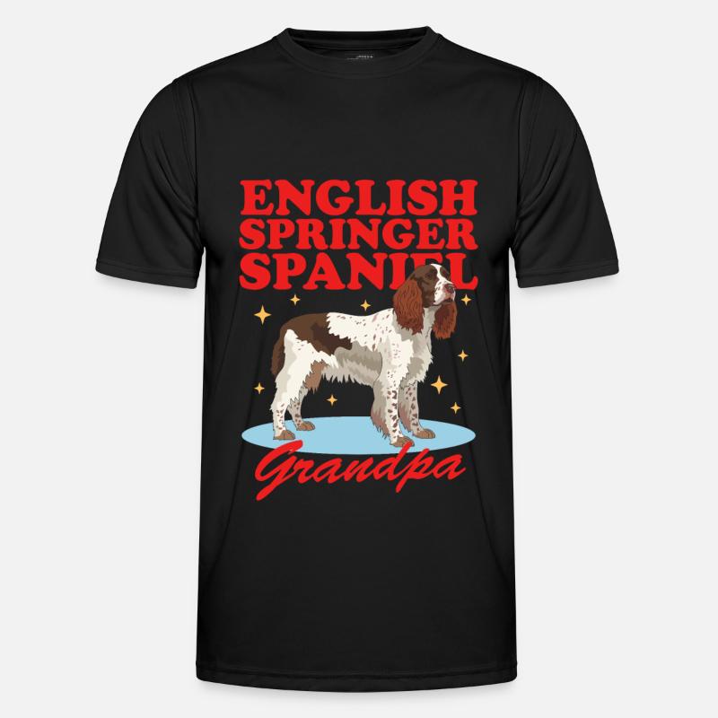English Springer Spaniel Opa Hunde Geschenk Männer Funktions-T-Shirt