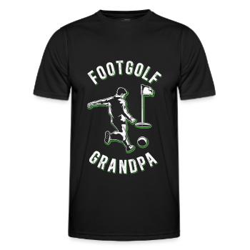 Footgolf Grandpa Soccer Golf Footgolfer Gift - Men's Functional T-Shirt - black - Front - AI Model Male 178 dark (178cm)