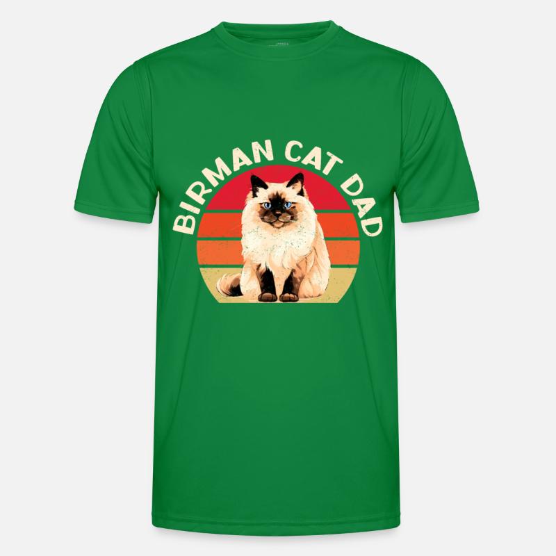 Birma Katzen Dad Birmakatze Birmchen Geschenk Männer Funktions-T-Shirt