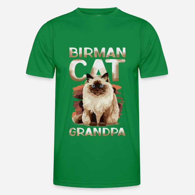 Birma Katzen Opa Birmakatze Birmchen Geschenk Männer Funktions-T-Shirt