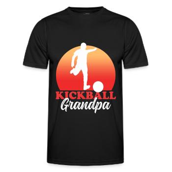 Kickball Grandpa Kickballer Kickball Player Gift - Men's Functional T-Shirt - black - Front - AI Model Male 178 dark (178cm)