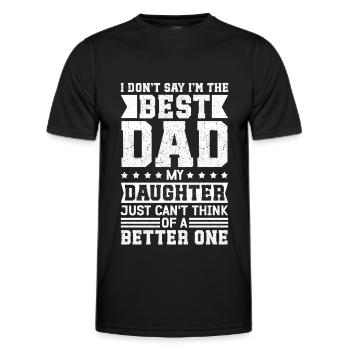 Best Dad Gift Birthday Father's Day - Men's Functional T-Shirt - black - Front - AI Model Male 178 dark (178cm)