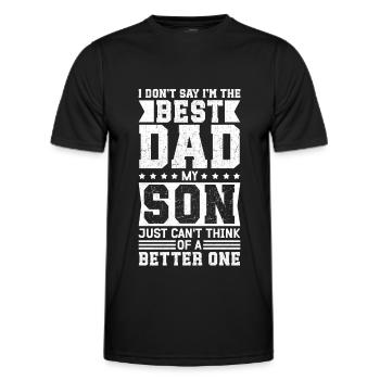 Best Dad Gift | Father's Day Birthday - Men's Functional T-Shirt - black - Front - AI Model Male 178 dark (178cm)