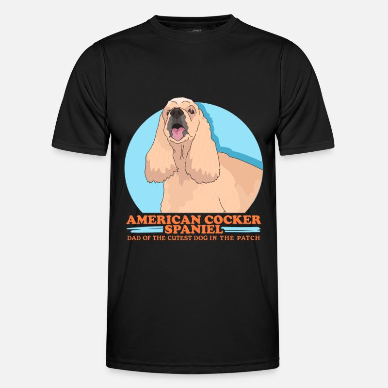 Amerikanischer Cocker Spaniel Dad Hunde Geschenk Männer Funktions-T-Shirt