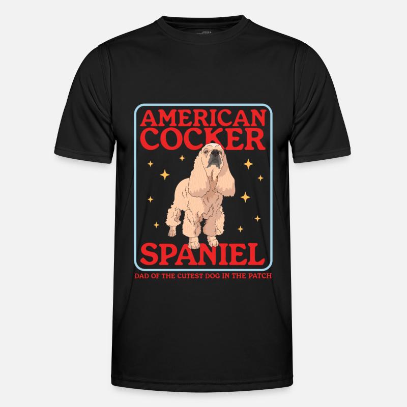 Amerikanischer Cocker Spaniel Dad Hund Geschenk Männer Funktions-T-Shirt