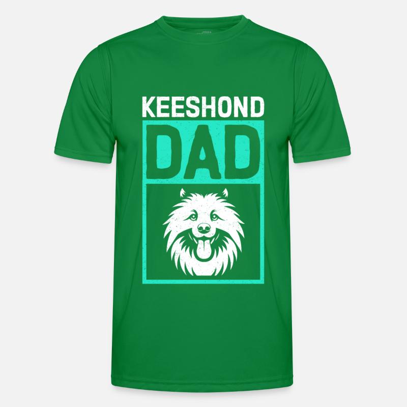 Keeshond Dad Wolfspitz Hundepapa Geschenk Männer Funktions-T-Shirt