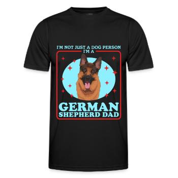 German Shepherd Dad German Shepherd Gift - Men's Functional T-Shirt - black - Front - AI Model Male 178 dark (178cm)