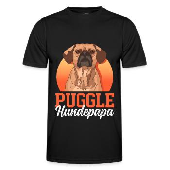 Puggle Dog Dad Dog Owner Gift - Men's Functional T-Shirt - black - Front - AI Model Male 178 dark (178cm)