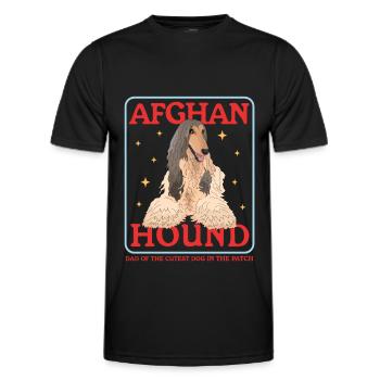 Afghan Hound Dad Dog Owner Gift - Men's Functional T-Shirt - black - Front - AI Model Male 178 dark (178cm)