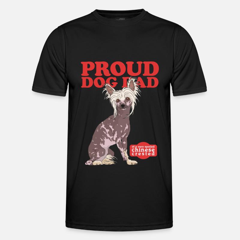 Chinese Crested Dad Schopfhunde Geschenk Männer Funktions-T-Shirt