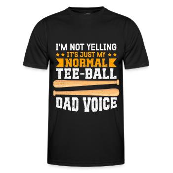 Tee Ball Dad Tee-Ball T-Ball Teeball Geschenk - Männer Funktions-T-Shirt - Schwarz - Vorne - AI Model Male 178 dark (178cm)