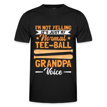 Tee Ball Grandpa Tee-Ball Teeball T-Ball Geschenk - Männer Funktions-T-Shirt - Schwarz - Vorne - AI Model Male 178 dark (178cm)