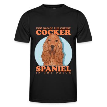Cocker Spaniel Dad Cocker Spaniel Gift - T-shirt sport Homme - noir - Devant - AI Model Male 178 dark (178cm)