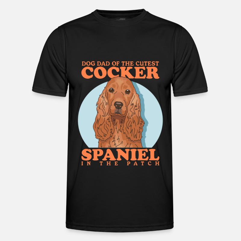 Cocker Spaniel Dad Cockerspaniel Geschenk - Männer Funktions-T-Shirt - Schwarz