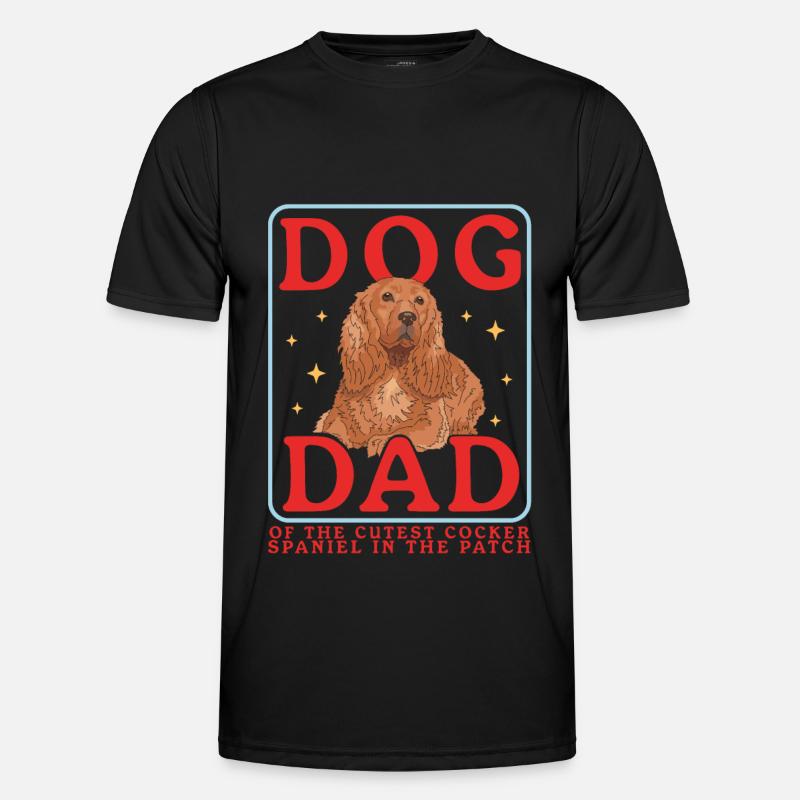 Cocker Spaniel Dad Cockerspaniel Geschenk Männer Funktions-T-Shirt