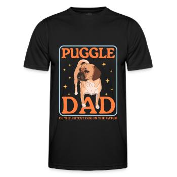 Puggle Dad Dog Owner Dog Owner Gift - Men's Functional T-Shirt - black - Front - AI Model Male 178 dark (178cm)