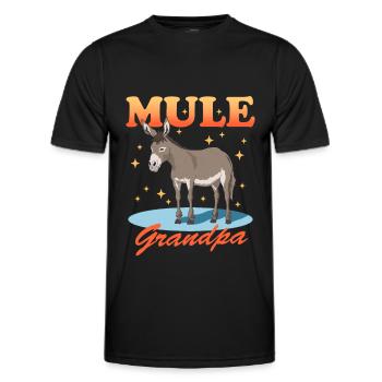 Maultier Opa Maulesel Muli Maultiere Geschenk - Männer Funktions-T-Shirt - Schwarz - Vorne - AI Model Male 178 dark (178cm)