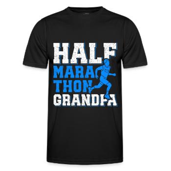 Halbmarathon Opa Halb-Marathon Geschenk - Männer Funktions-T-Shirt - Schwarz - Vorne - AI Model Male 178 dark (178cm)