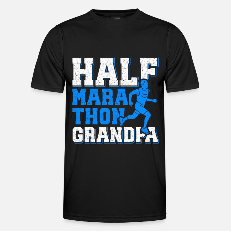 Halbmarathon Opa Halb-Marathon Geschenk - Männer Funktions-T-Shirt - Schwarz