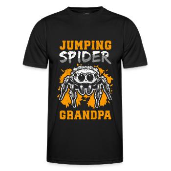 Springspinne Opa Springspinnen Geschenk - Männer Funktions-T-Shirt - Schwarz - Vorne - AI Model Male 178 dark (178cm)