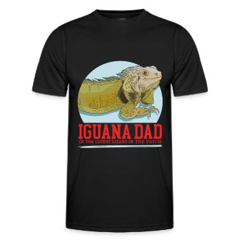 Leguan Dad Eidechse Leguane Geschenk - Männer Funktions-T-Shirt - Schwarz - Vorne - AI Model Male 178 dark (178cm)