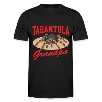 Tarantulas Grandpa Tarantula Spider Gift - Men's Functional T-Shirt - black - Front - AI Model Male 178 dark (178cm)