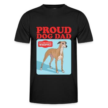 Whippet Dad Petit lévrier anglais Cadeau - T-shirt sport Homme - noir - Devant - AI Model Male 178 dark (178cm)