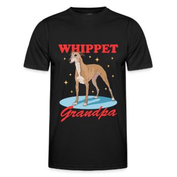 Whippet Grandpa Lévrier anglais Cadeau - T-shirt sport Homme - noir - Devant - AI Model Male 178 dark (178cm)
