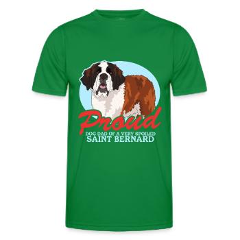 Bernhardiner Dad St. Bernhardshund Geschenke - Männer Funktions-T-Shirt - Kelly Green - Vorne - AI Model Male 178 dark (178cm)
