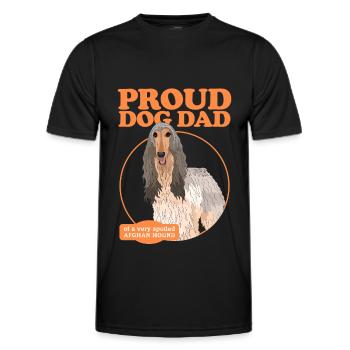 Afghan Greyhound Dad Dog Dad Gift - Men's Functional T-Shirt - black - Front - AI Model Male 178 dark (178cm)